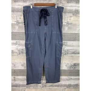 Sundance Women's Blue Pull On Cargo Pants Medium